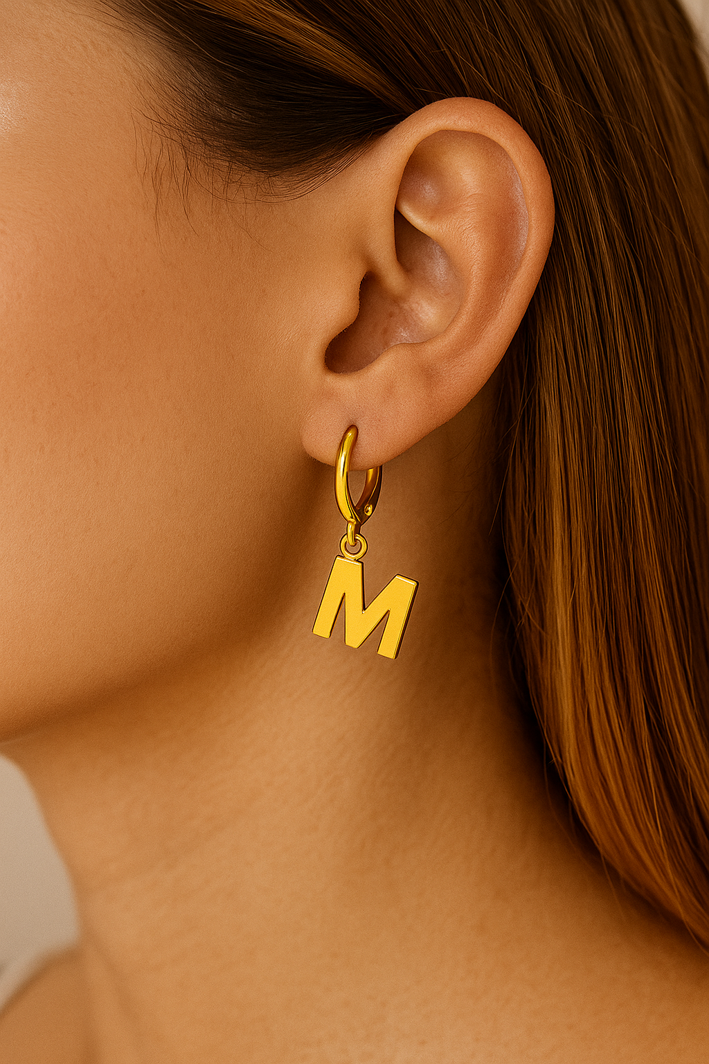 Initial Charm Earrings – Personalized Sterling Silver Jewelry