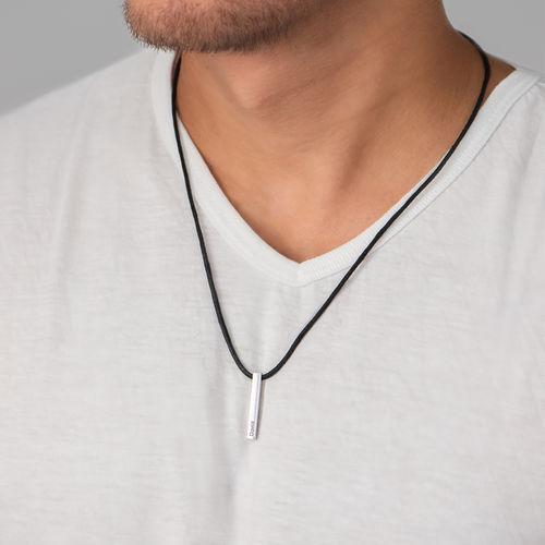 Atlas 3D Bar Name Necklace for Men