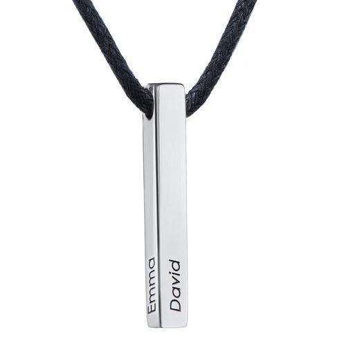 Atlas 3D Bar Name Necklace for Men