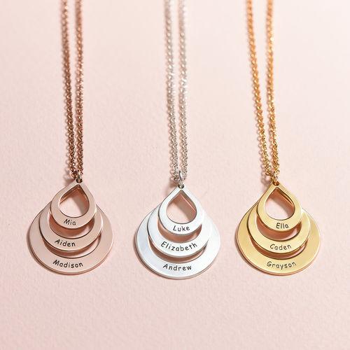 Engraved Family Necklace Drop