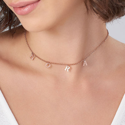 Name Choker Necklace- in Sterling Silver