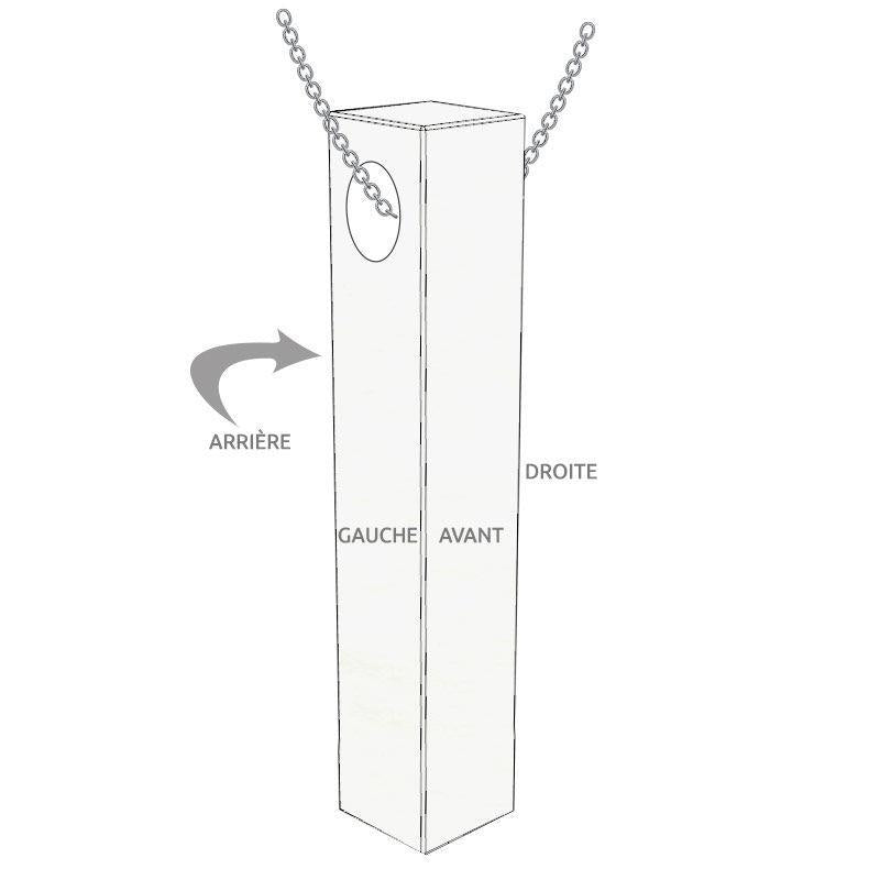 Atlas 3D Bar Name Necklace for Men