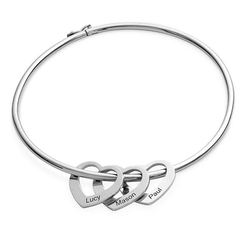 Chelsea Bangle with Heart Pendants